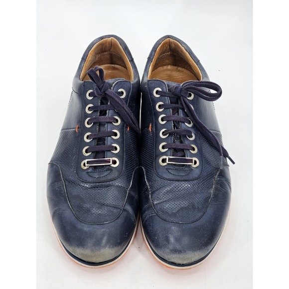 Men\'s Royal Albatross Spikeless Leather Blue Golf Shoes USA‎ 11 Made In Portugal main image 6